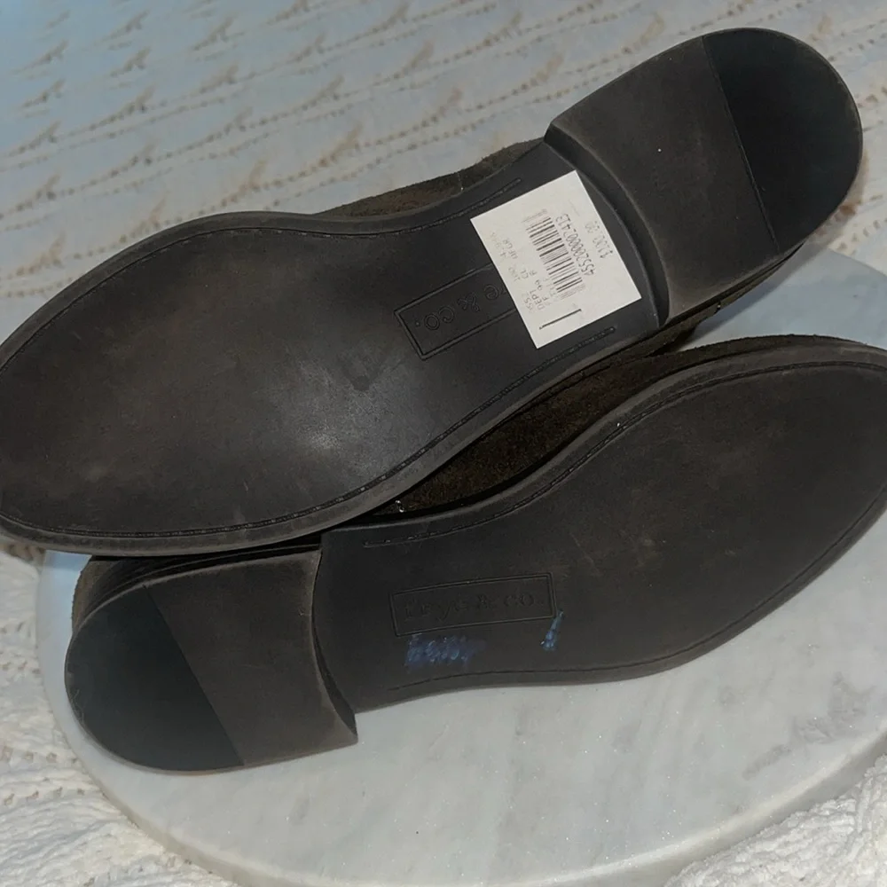 🤎NWT Frye & Co. Sarah Elephant suede brown tan leather ankle bootie slip on 7M🤎 - Picture 9 of 16